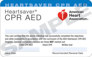 AHA CPR AED CARD